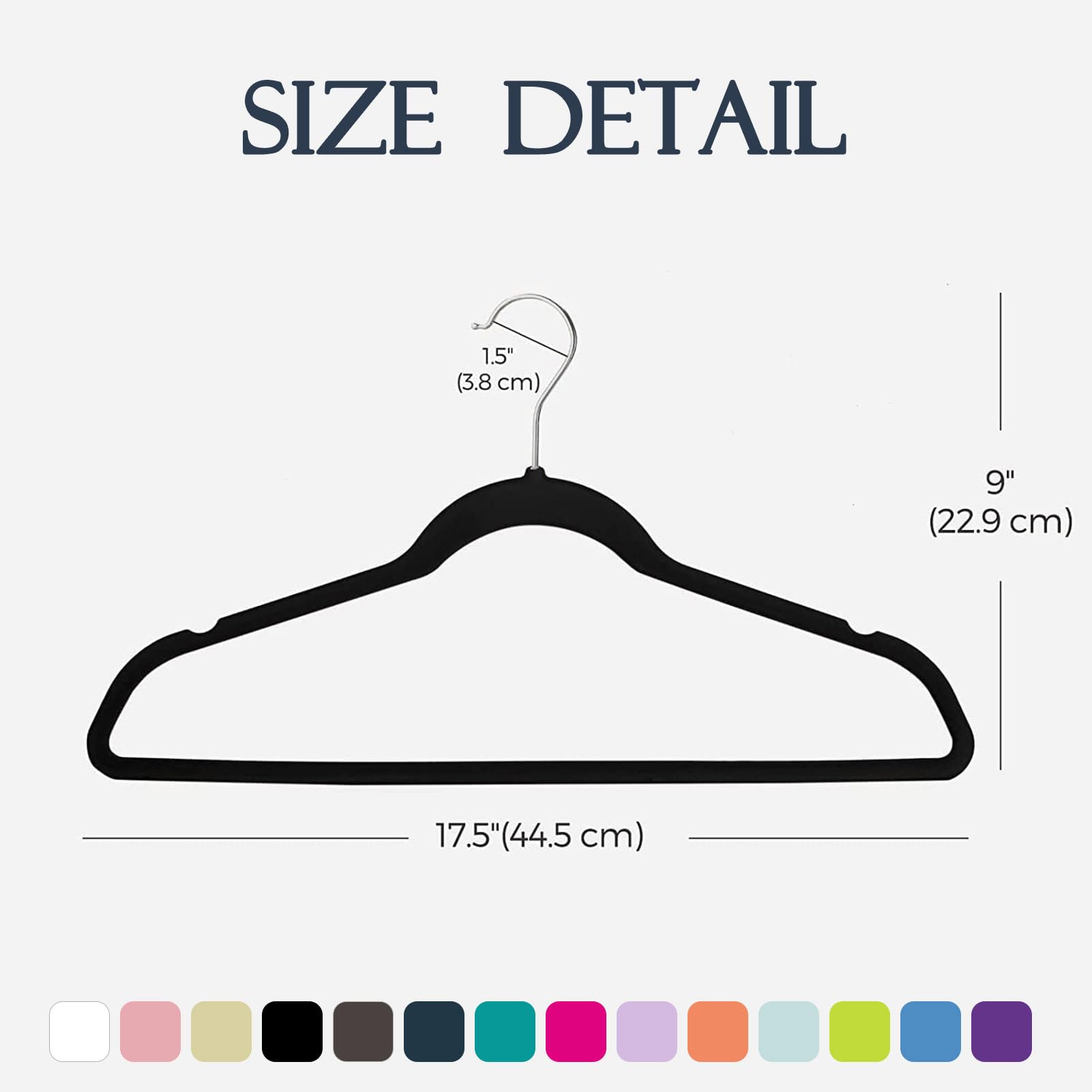 Thryvalnorix Black Velvet Hangers 60 Pack