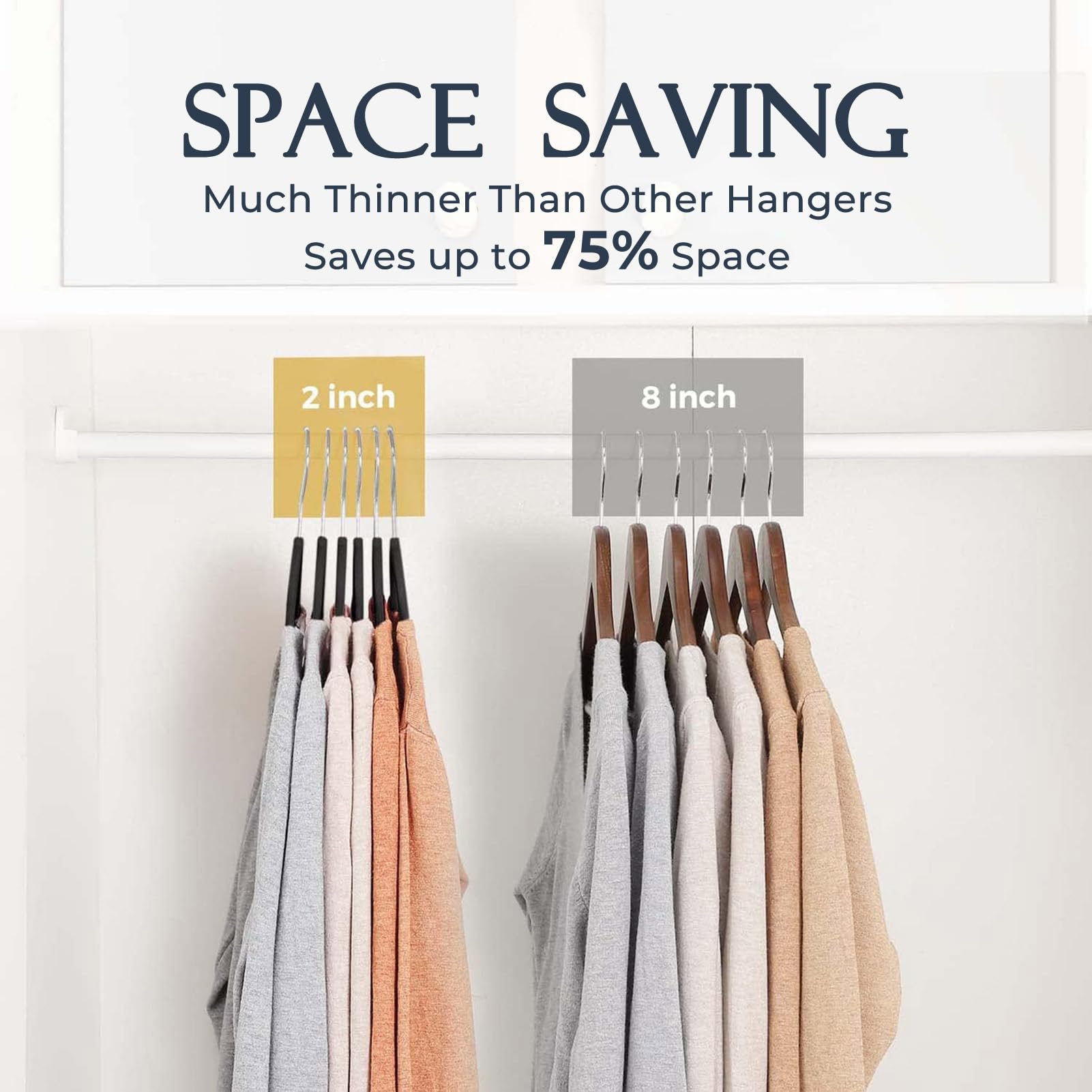 Thryvalnorix Black Velvet Hangers 60 Pack