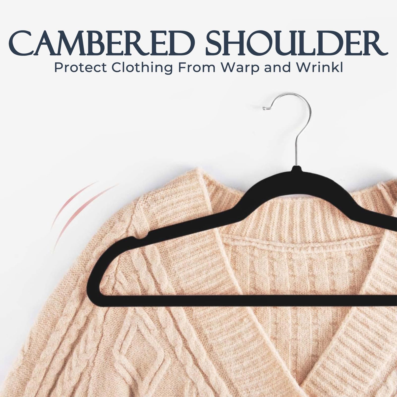 Thryvalnorix Black Velvet Hangers 60 Pack